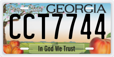 GA license plate CCT7744