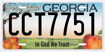 GA license plate CCT7751