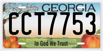 GA license plate CCT7753