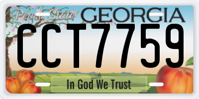 GA license plate CCT7759