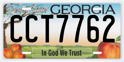 GA license plate CCT7762