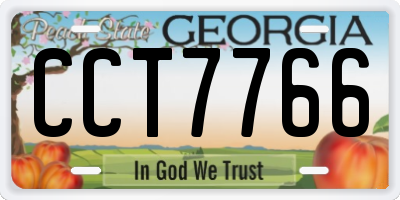 GA license plate CCT7766