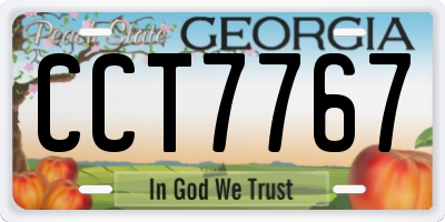 GA license plate CCT7767