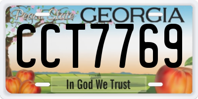 GA license plate CCT7769
