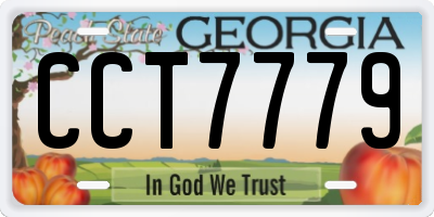 GA license plate CCT7779