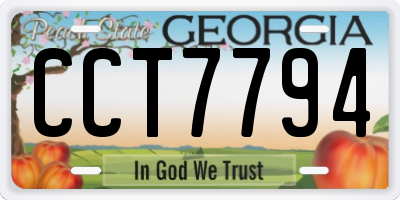 GA license plate CCT7794