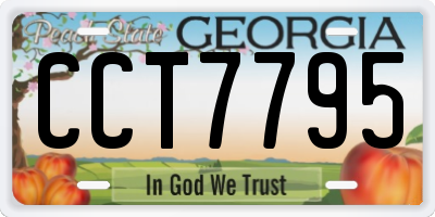 GA license plate CCT7795