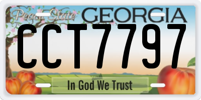 GA license plate CCT7797