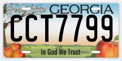 GA license plate CCT7799
