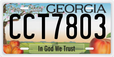 GA license plate CCT7803