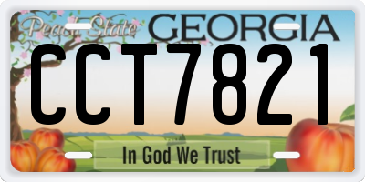 GA license plate CCT7821