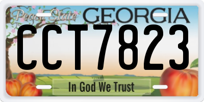 GA license plate CCT7823