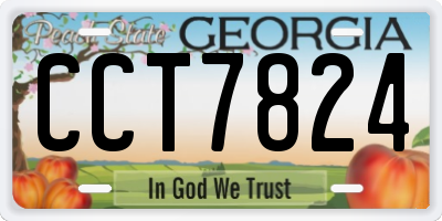 GA license plate CCT7824