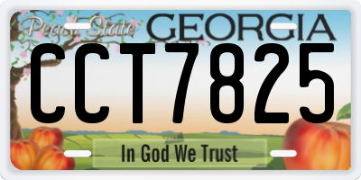 GA license plate CCT7825