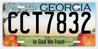GA license plate CCT7832