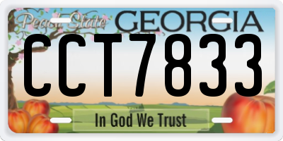 GA license plate CCT7833