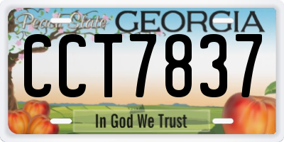 GA license plate CCT7837