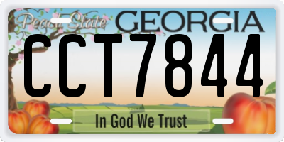 GA license plate CCT7844