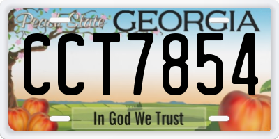 GA license plate CCT7854