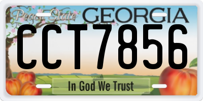 GA license plate CCT7856