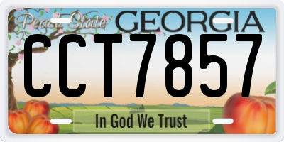 GA license plate CCT7857