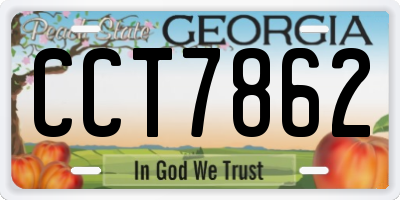 GA license plate CCT7862