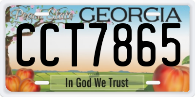 GA license plate CCT7865