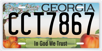 GA license plate CCT7867