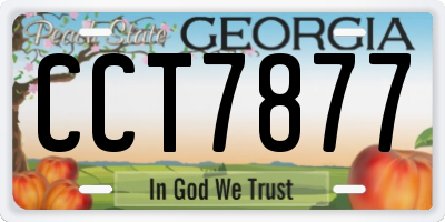 GA license plate CCT7877