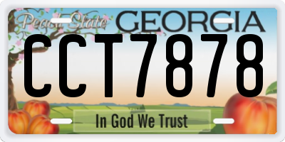 GA license plate CCT7878