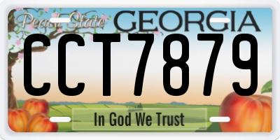 GA license plate CCT7879