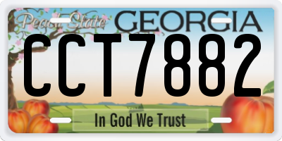 GA license plate CCT7882
