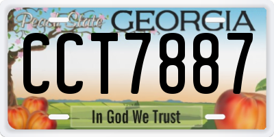 GA license plate CCT7887