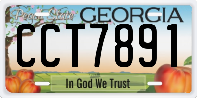 GA license plate CCT7891