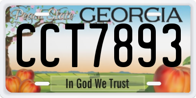 GA license plate CCT7893
