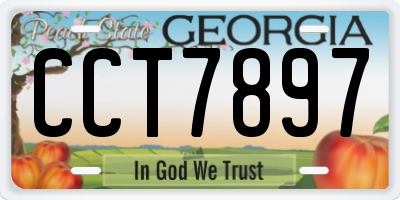 GA license plate CCT7897