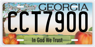 GA license plate CCT7900