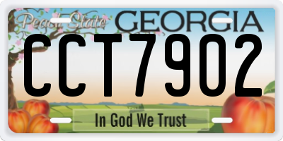 GA license plate CCT7902
