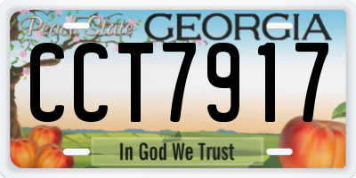 GA license plate CCT7917