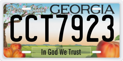 GA license plate CCT7923