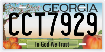 GA license plate CCT7929