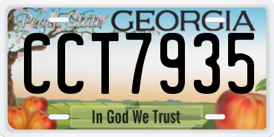 GA license plate CCT7935