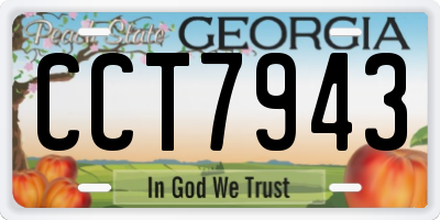 GA license plate CCT7943