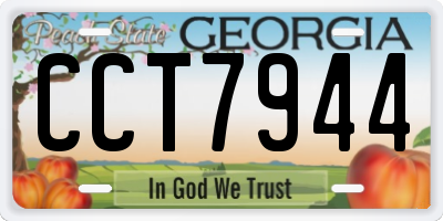 GA license plate CCT7944