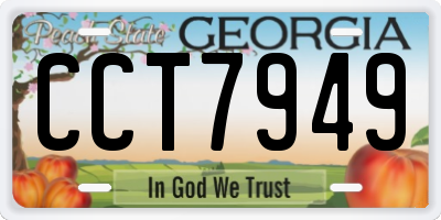 GA license plate CCT7949