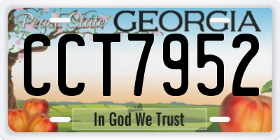 GA license plate CCT7952