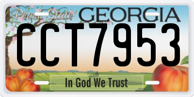 GA license plate CCT7953