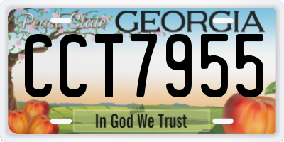 GA license plate CCT7955