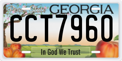 GA license plate CCT7960