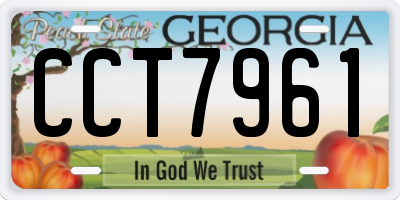 GA license plate CCT7961